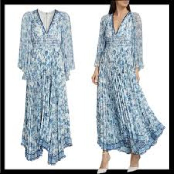 32 - NWT ALICE + OLIVIA SION SUNBURST MAXI DRESS - Picture 9 of 9